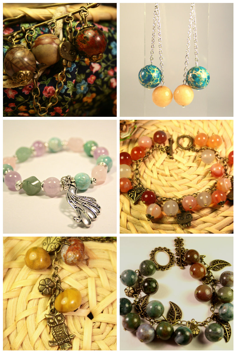 Стильные украшения из натуральных камней 